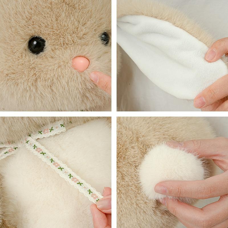 Cute Little Rabbit Doll Sleeping and Holding Doll Comforting Dolls To Give Girls Birthday Gifts