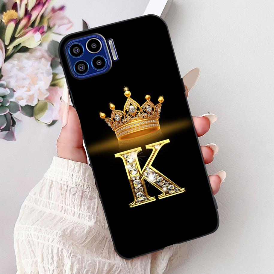 For Motorola One 5G Case Popular Letters Flower Crown Soft Silicone Shockproof TPU Couple Cover For Moto One 5G 2020 Phone Cases