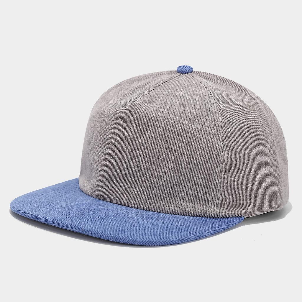 New Corduroy Color Matching Board Hip-hop Hat Men's European and American Fashion Retro Versatile Flat Brim Hat Women's Tide Brand Cap
