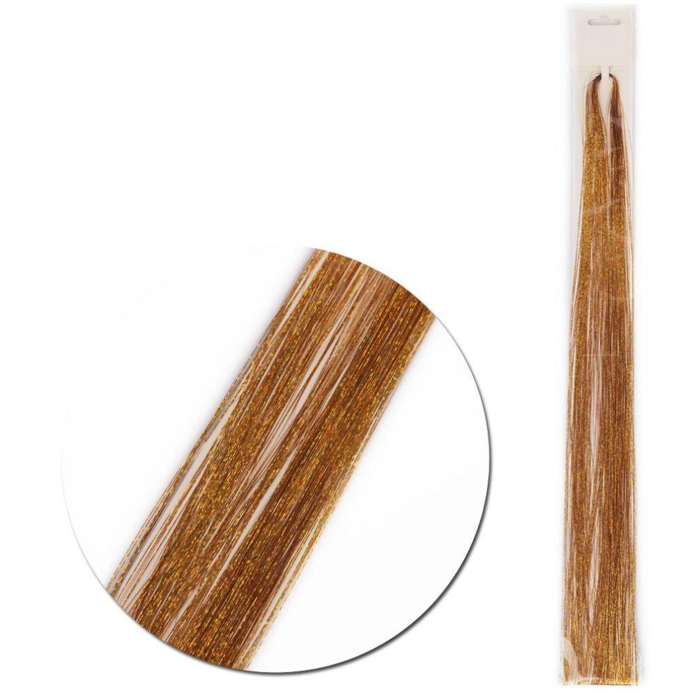 Straight Sparkly Ponytail Braiding Headdress Sparkle Shiny Hair Tinsel Rainbow Silk Hair Extensions