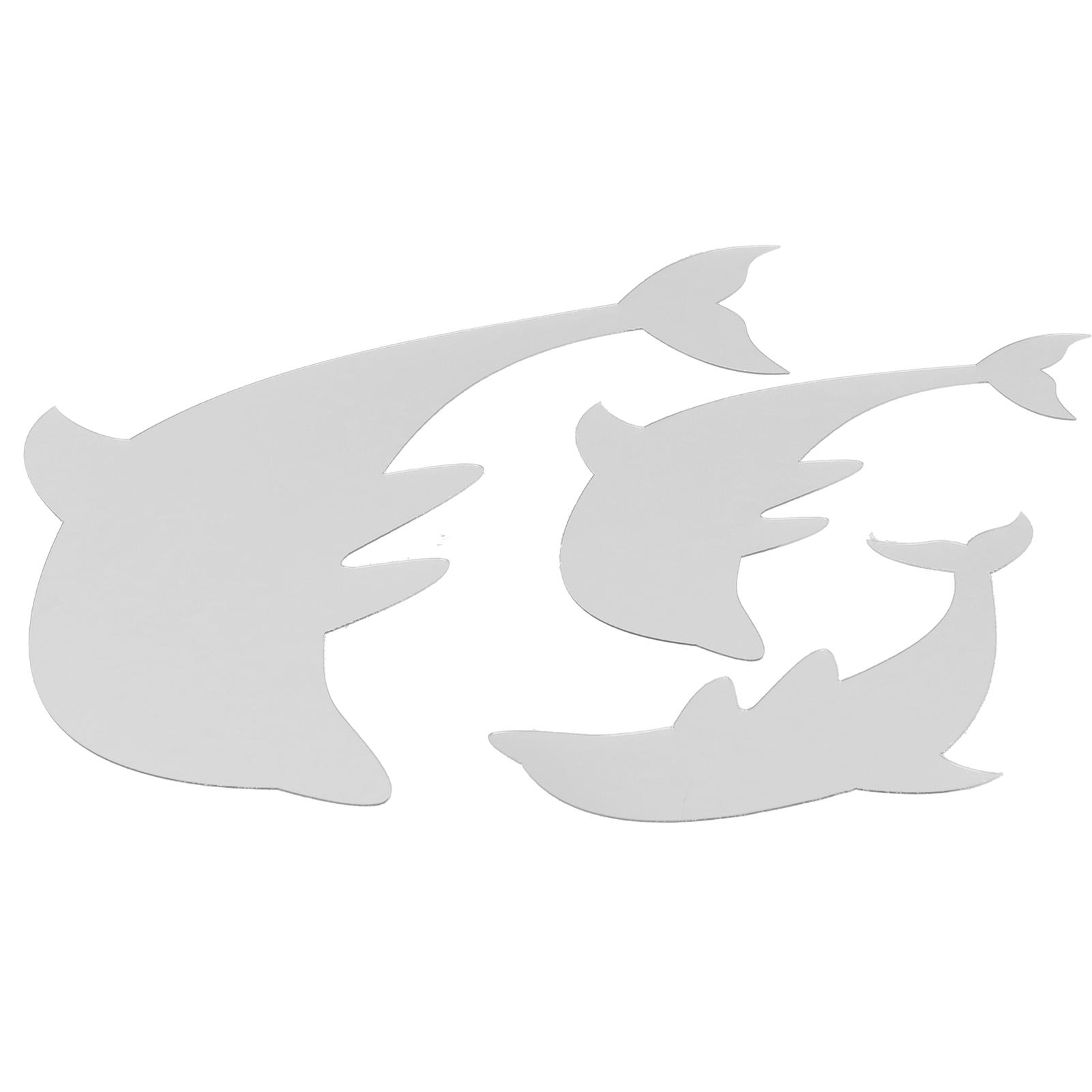 

Cute Dolphins Shaped Mirror Wall Sticker Removable Background DIY Kids Room Home DecorationSilver серебряный