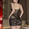 Sex underwear sexy uniform pure desire floating flower suspenders large size perspective nightdress passion mesh suit