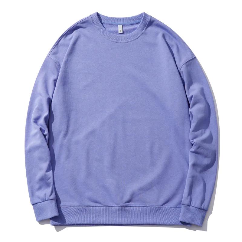 Men s Pullover Couple Sweater Terry Cotton Loose Solid Color Long Sleeve Men s Sweater Tops Men s Sweatshirts S