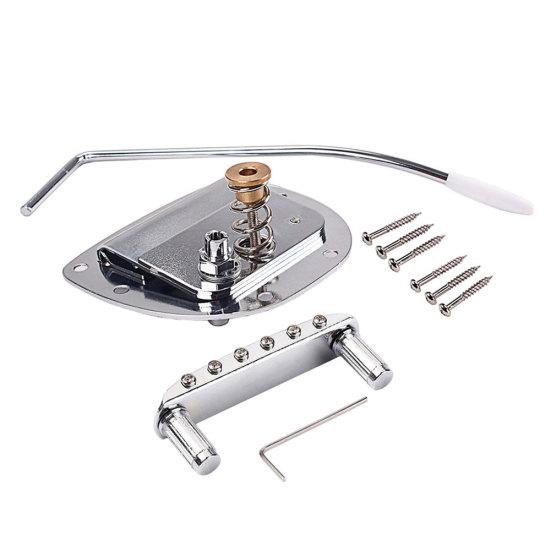 Conjunto de Ponte Tremolo de Metal para Acessórios de Reposição de Guitarra Mustang Jazzmaster