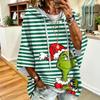 Women's Christmas Graphic Print Hooded Loose Fit Sweatshirt