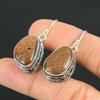 Red Sunstone Gemstone 925 Sterling Silver Wedding Drop Dangle Earrings Jewelry