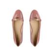 Shoes temperament small round head one-word buckle with patent leather flat bottom commuting single shoes women's spring