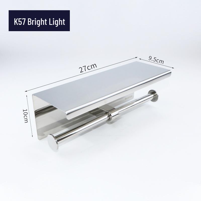 Stainless Steel 304 Punch-Free Bathroom Tissue & Phone Holder
