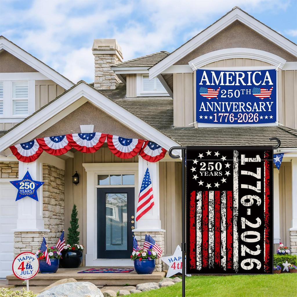 Courtyard Garden Flag Decorative Flag Decorative Yard Flag Decorative Garden Flag For The 250th Anniversary Of The United States