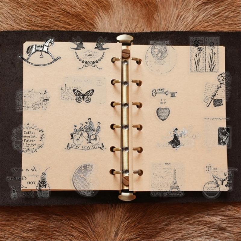 58Pcs Water Resistant Aesthetic PET Sticker Scrapbooking Sticker for Journal Notebook Water Bottle Photo Album Phone