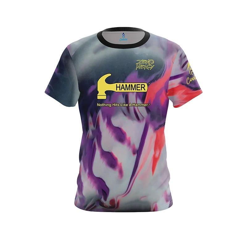 Herren Hammer Inspirierender Text Farbe Bowlinghemd 3D Gedrucktes Kurzarm-Sport-T-Shirt Lässiges Lockeres Schnelltrocknendes T-Shirt