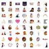 55-Piece Anastasia Graffiti Sticker Set for DIY Decoration - Waterproof for Bottles & Suitcases
