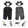 Detachable Design Dog Wedding Costume Two Pieces Dog Formal Shirt Dog Tuxedo Costume  Autumn Season