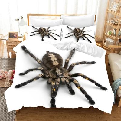 Set husă de plapumă păianjen Tarantulă Imprimeu 3D Set de lenjerie de pat Mărime Queen King Design la modă Tematică insecte Husă de plapumă, Față de pernă(S)