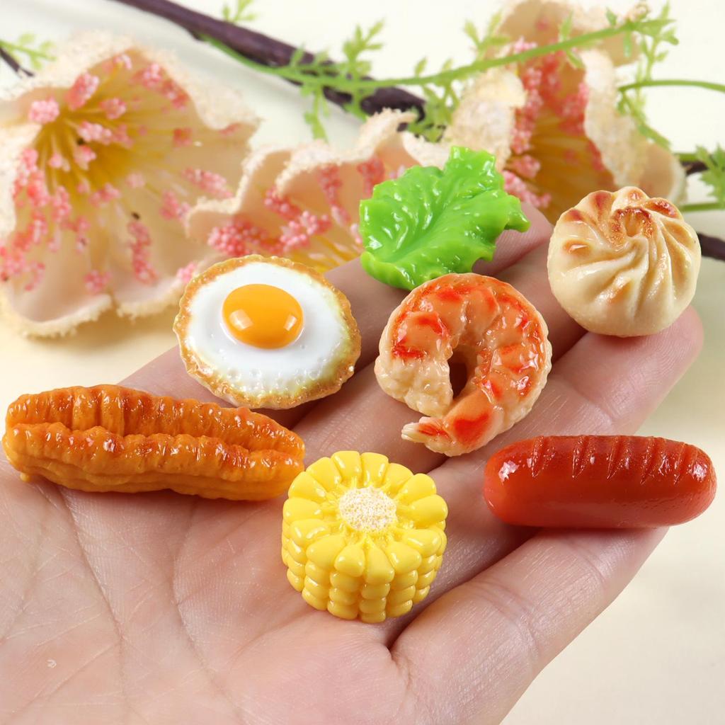 Creative Five-Layer Pork Garlic Vegetable Food Play Dollhouse Miniature Accessories for Micro Landscape Ornaments