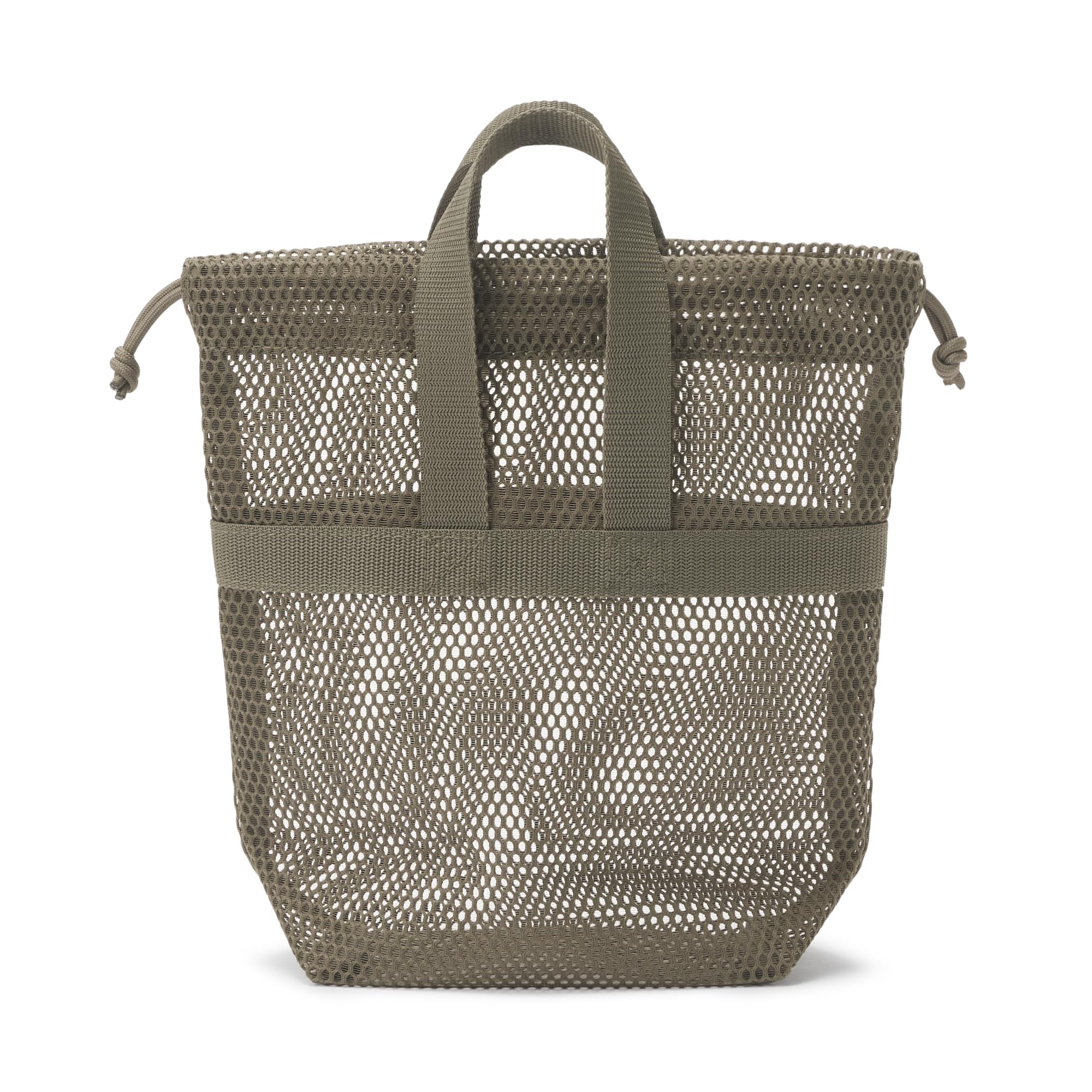 Сумка-мешок MUJI 3D Mesh со шнурком и ручкой, Хаки, Маленькая, Прибл. 23 x 8 x 84920721. 23см,