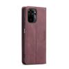 CASEME case for Xiaomi Redmi Note 10 / 10S, Leather Wallet Case, burgundy