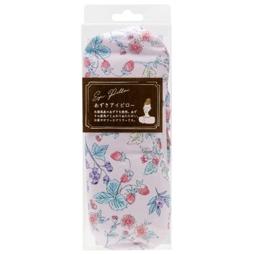 Koji Company Eye Mask, Azuki Bean Eye Pillow, Hot, Floral Print, Made In Japan, Chanson Doofy, Pink, 187449