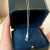S925 Silver Teardrop Paraiba Necklace Versatile Fashion