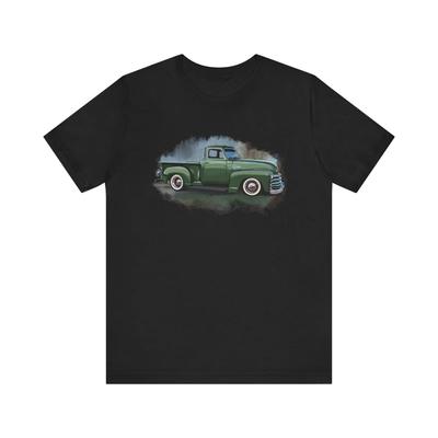 Grüner 47er Chevy Pickup Truck Antik Klassisch Unisex Jersey Kurzarm T-Shirt
