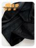 Women's High-Waisted Black Velvet Fishtail Midi Skirt - Fleece-Lined, Thickened, Slimming A-Line for Autumn/Winter