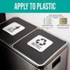 2Pcs Recycle and Trash Sign Set Garbage Can Symbol 5.5x5.5inch for Indoor Outdoor Multifunctional