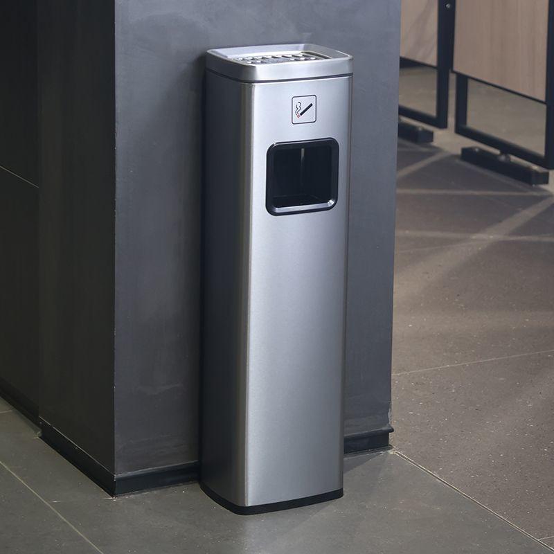 Corridor Aisle Ashtray Cigarette Butt Collector Hotel Lobby Stainless Steel Vertical Elevator Entrance Trash Can