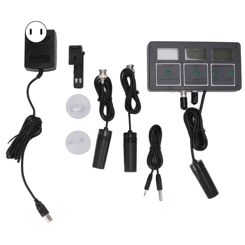 Tester jakości wody 8 w 1 Monitorowanie online Detektor pH Hydroponiczna kultura z monitorowaniem
