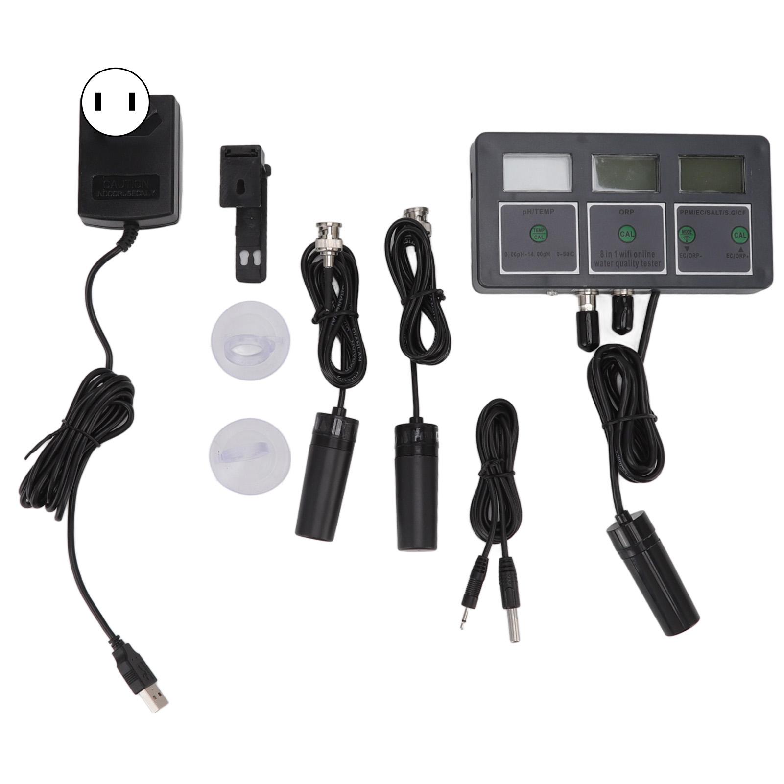 

Тестер якості води 8 в 1 Онлайн моніторинг Детектор pH Гідропонна культура з моніторингом