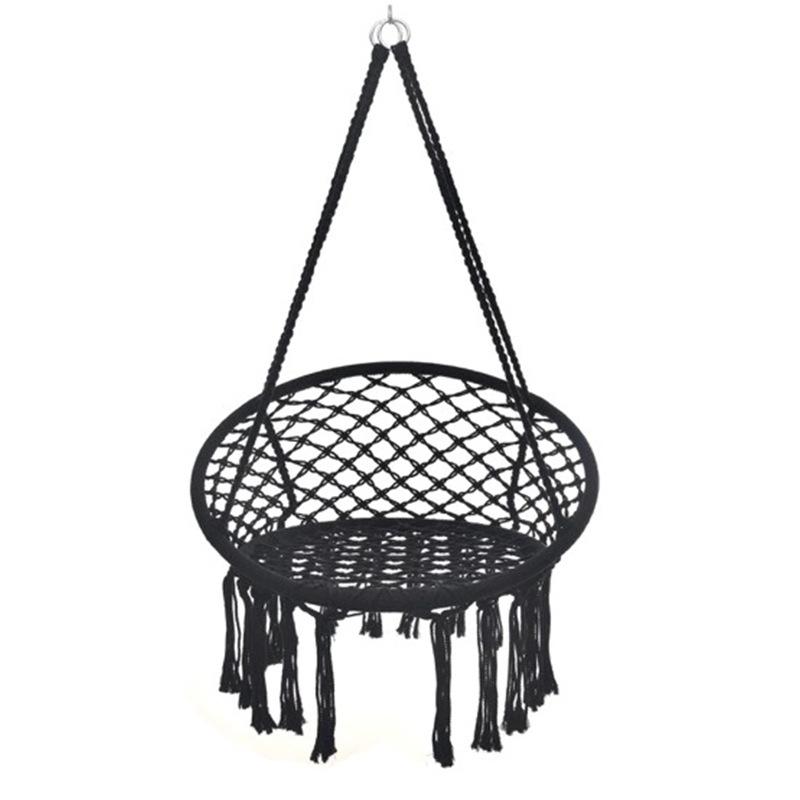 

1Pc Internet Celebrity Fringed Swing Hanging Chair Household Indoor Cotton Rope Hanging Basket Rattan Chair Balcony Nordic Style Lazy Cradle
