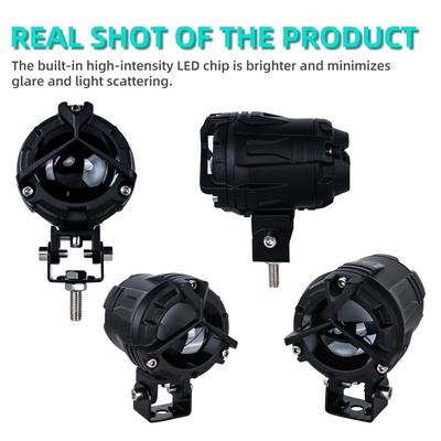 Motorcycle Led Headlight Additional Moto Spotlights Fog Yellow Light Universal Motorbike Auxiliary 12V 24V LED Driving Lamp