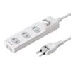 Fire Prevention Safety Tap, 2-Pin, 4-Outlet, White, 5m, TAP-TSH45SWN