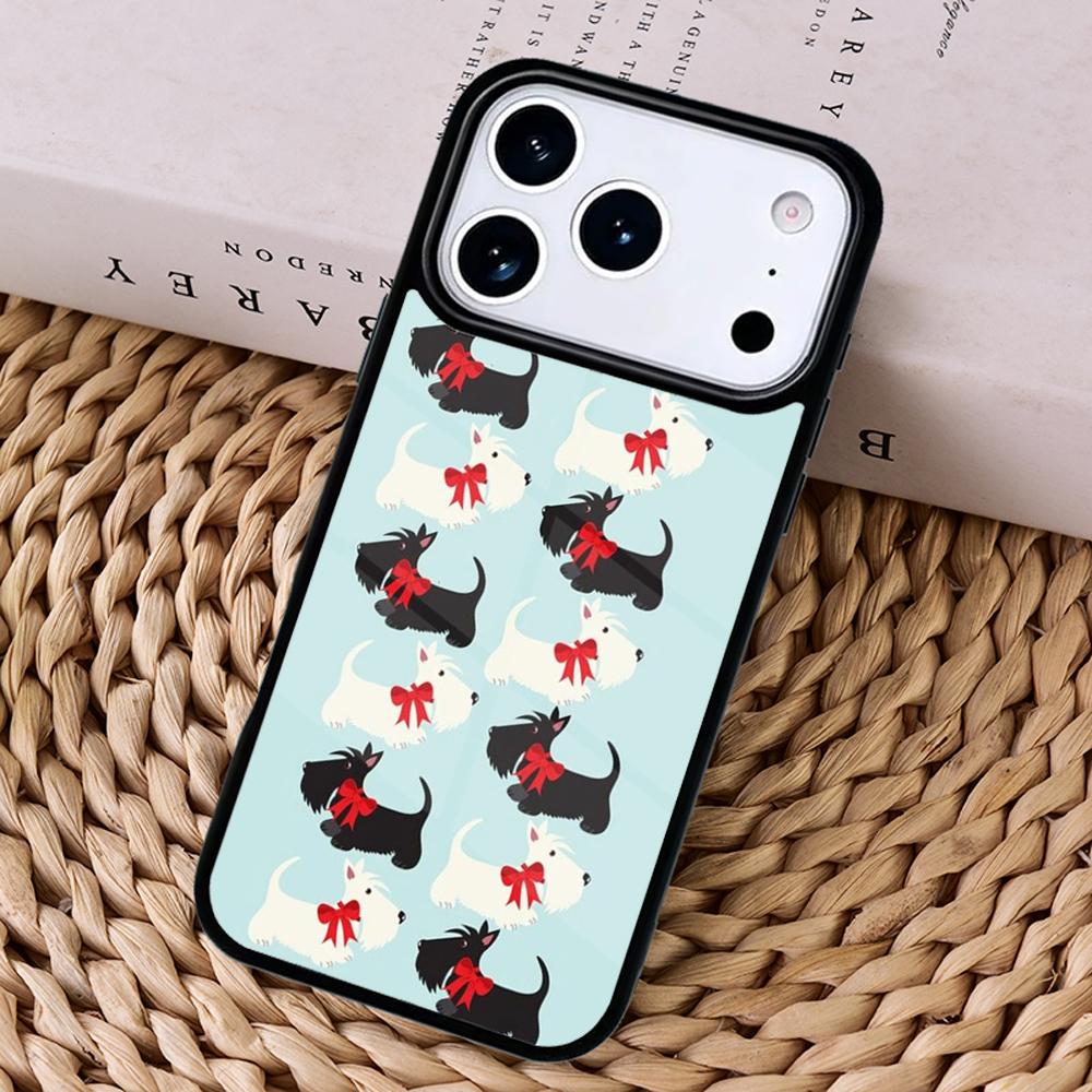 Westie Scottie Scottish Terrier Phone Case Cover For Magsafe Wireless Charger For iPhone 17 Pro Max 16 14 13 12 11 15 Air iPhone17 Pro