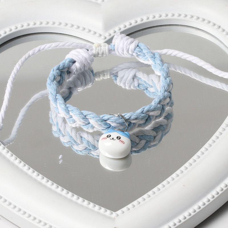 Chiikawa Cotton Linen Adjustable Cartoon Couple Bracelet - Magnetic Bestie Bracelet for Women