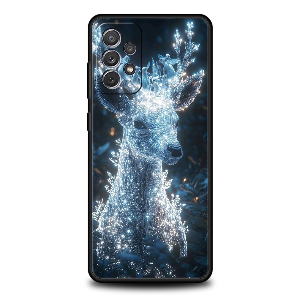 Cartoon Animal Deer Phone Case for Samsung Galaxy A55 A35 A15 A14 A13 A25 A54 A51 A71 A72 A73 A32 A52 A41 5G Soft TPU Shell Bags