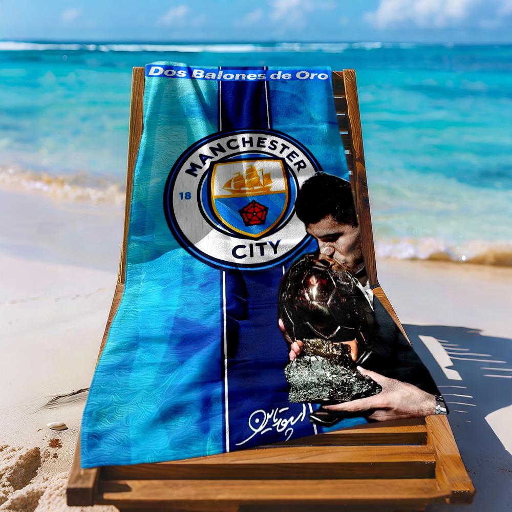 Manchester City Beach Towel Super Soft Microfiber Quickdry Fabric Comfortable Lightweight Perfect For Traveling Yoga Camping And Swimming