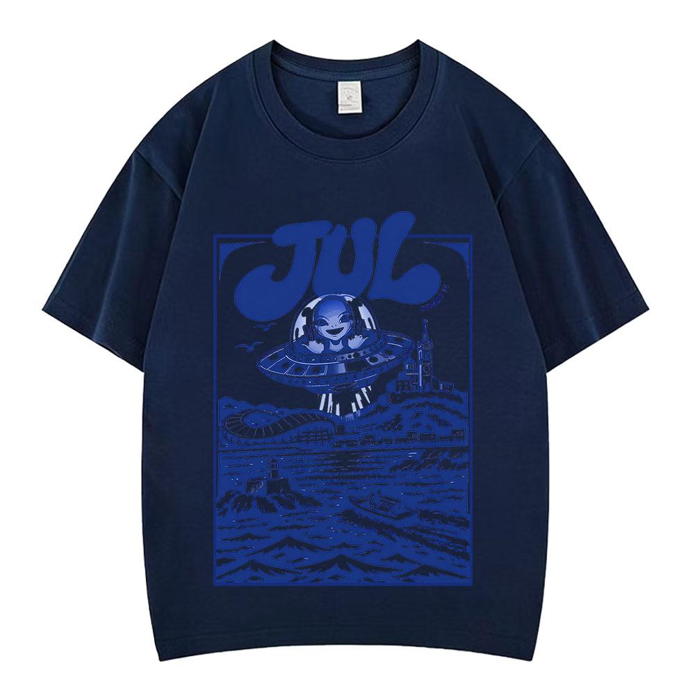 Rapper Jul Fashion Print T Shirt Unisex Women Hip Hop Tshirt Short Sleeve Loose Casual Cotton Oversized Aesthetic Trendy Tshirts