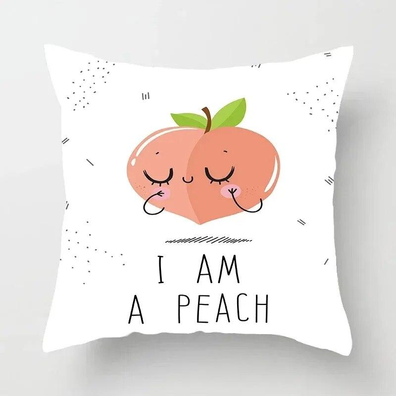 

Наволочка с принтом розовых фруктов и персиков, украшение для дома, комнаты, офисного стула, гостиной, дивана, наволочка 45x45 см, наволочка из персиковой кожи 40x40cm