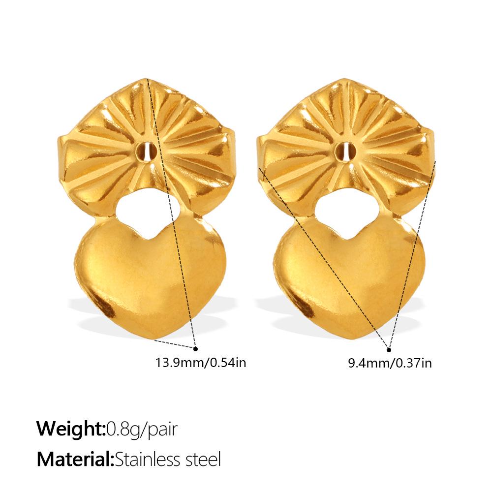 Vintage Heart Pendant Chain Tassel Earrings