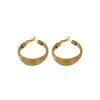 European and American Metal Style Fashion Large Circle Earrings Light Luxury High-end Ear Clips No Ear Piercings Geometric Commuter Earrings Studs