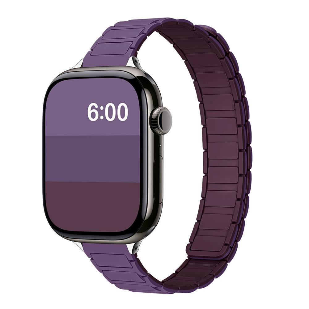 Magnetic Silicone Loop Strap For Apple Watch S11 42/46mm 41mm 45 Slim Bands 44mm 40mm 38 Bracelet iWatch SE 10 9 8 7 6 5 4 Ultra1/2/3 49