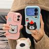 Small Animal Bracket Is Suitable for Apple 17PROMAX Mobile Phone Case 15/16 Huawei Honor Mobile Phone Case All-inclusive Soft Case.