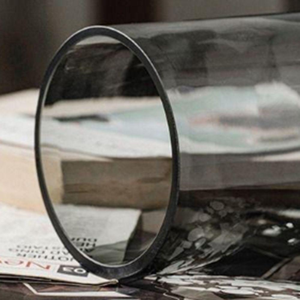 Elegant Transparent Flower Vase Wooden Base Hydroponic Flower Pot Glass Vase Home