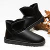 Leather Snow Boots with Thick Padding for Warmth and Protection Waterproof and Breathable Foot Cover. Short Boots