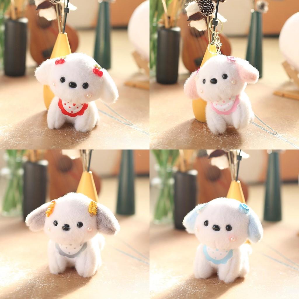 Small Soft Dog Plush Keychain Cute Cartoon Bag Accessory Children Doll Gift