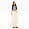 Spring Summer Off White Casual Relaxed Wide Leg Flare Denim Pants For Women Casual Pants Oversize Denim Trousers