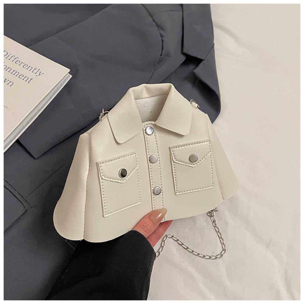 Coat Chain Shoulder Bag Solid Color Women Handbag Personalized Clothes Shaped Crossbody Bag Daily