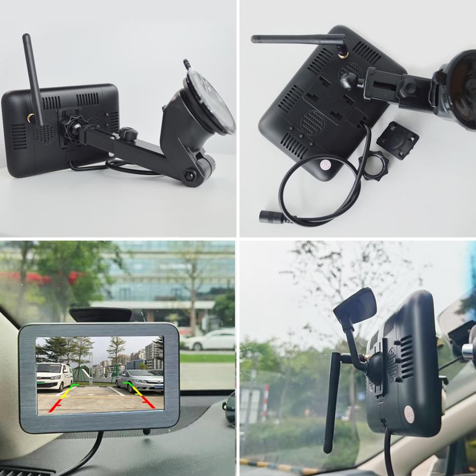 WIFI Wireless Rear View Backup Camera Solar Powered Energy Magnet Reverse Cam with AHD 5"  Monitor for Camper Truck Trailer