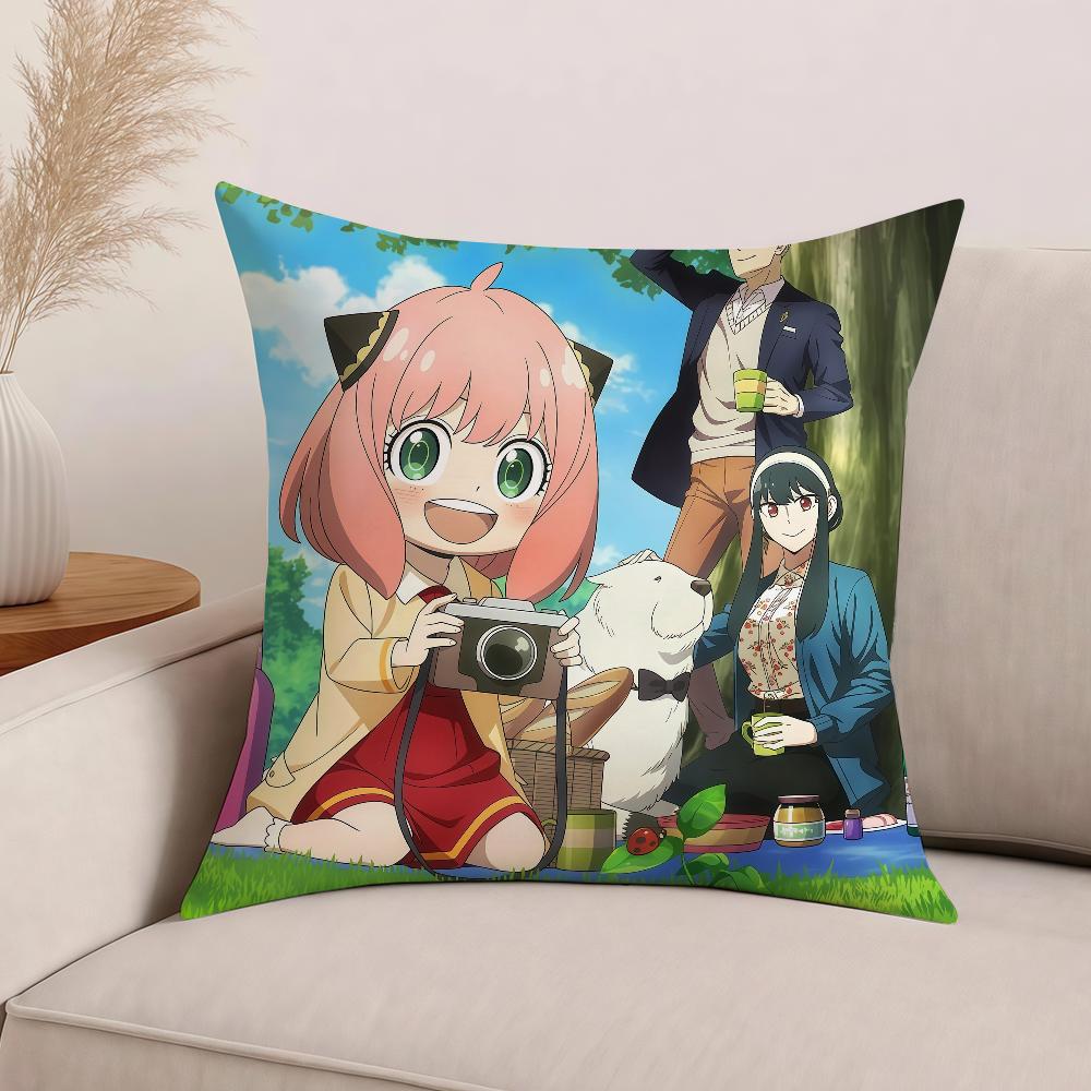 Anime S-SPY F-FAMILY Pillow Case Office Cushions Suitable For Sofa Car Bedroom Decorative Cushion Cover
