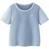 Minibala Girls' Faux Two-Piece Short-Sleeve T-Shirt
